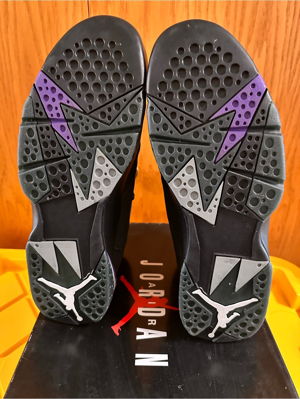 Size 13 - Air Jordan 7 Retro PE Ray Allen Black Purple EUR 47.5 CM 31 - Picture 12 of 13